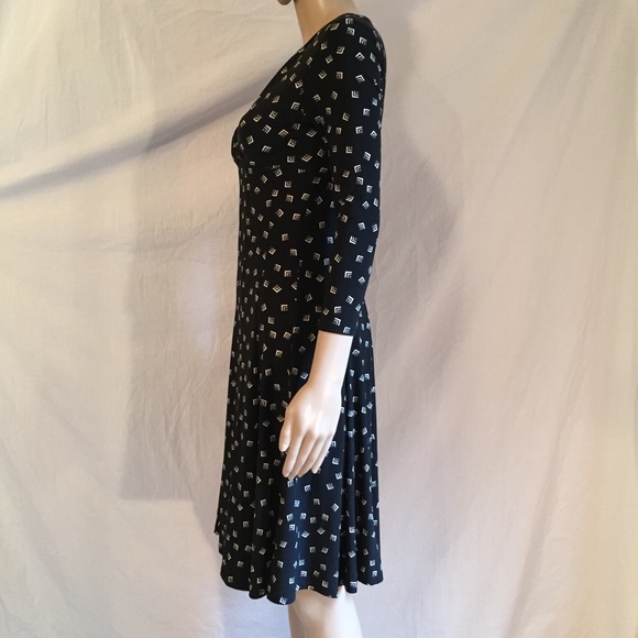 Ralph Lauren Black and White 3/4 slv. dress - Picture 2 of 5